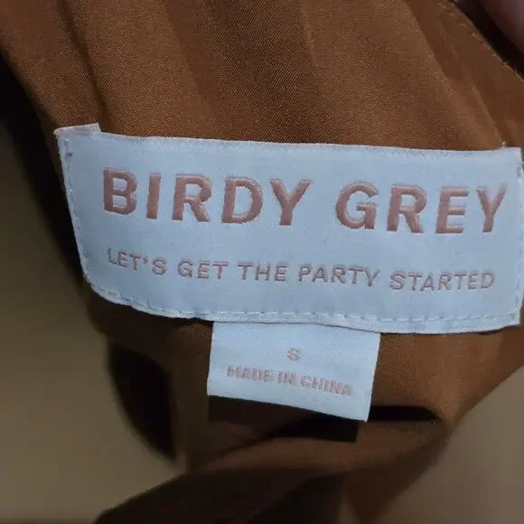 Birdy Grey Copper Satin Formal Dress Size Small - Picture 6 of 7